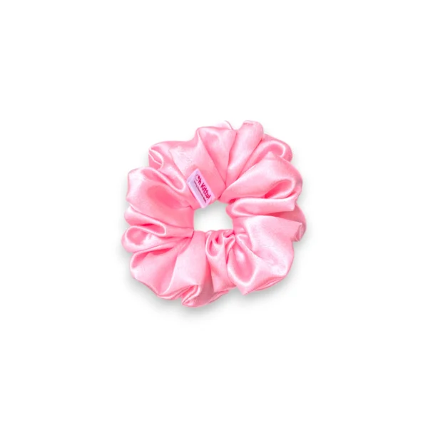 cotton candy satin scrunchie