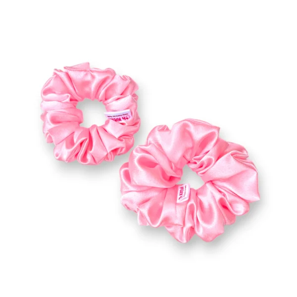 cotton candy satin scrunchie