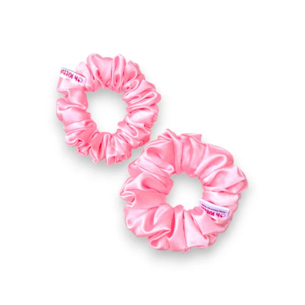 cotton candy satin scrunchie