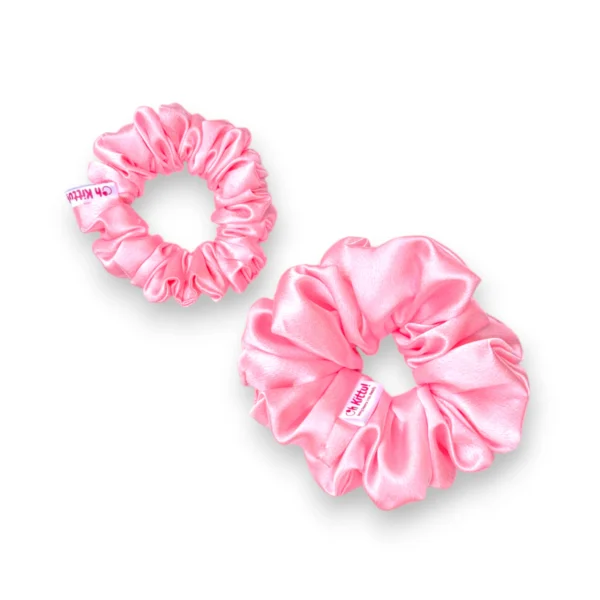 cotton candy satin scrunchie