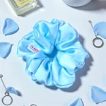 white satin scrunchie