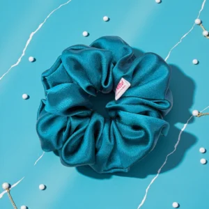 white satin scrunchie