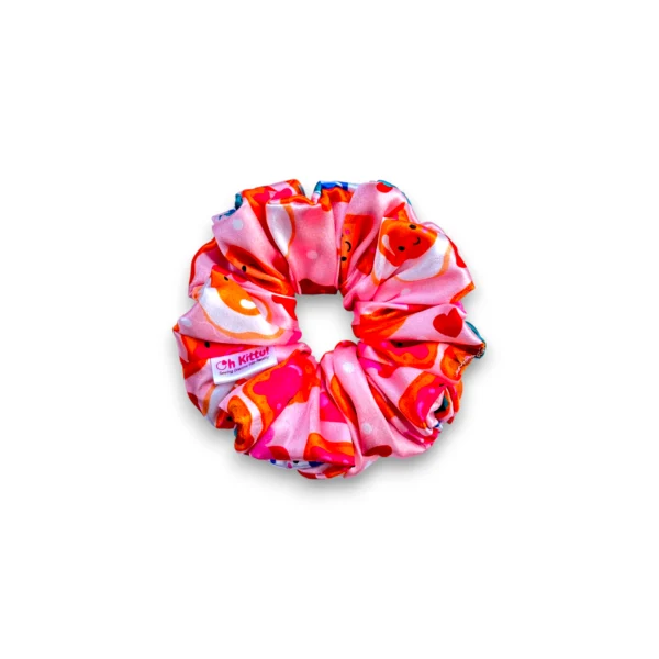 cartoon dessert print scrunchie