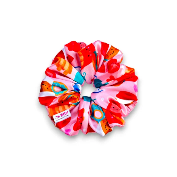 cartoon dessert print scrunchie