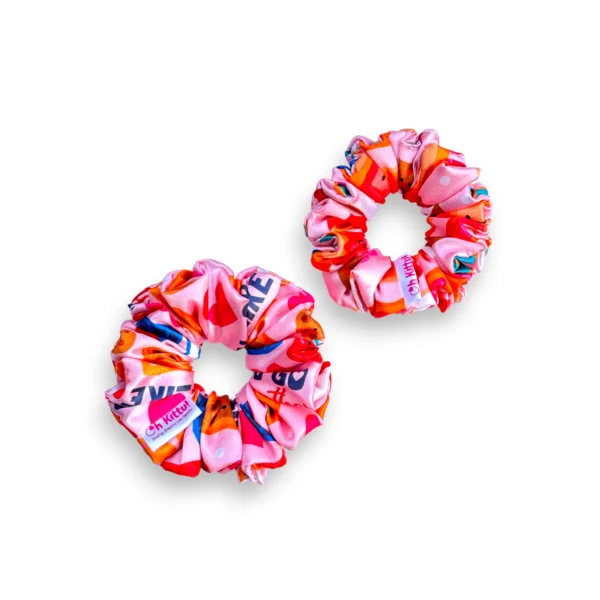 cartoon dessert print scrunchie