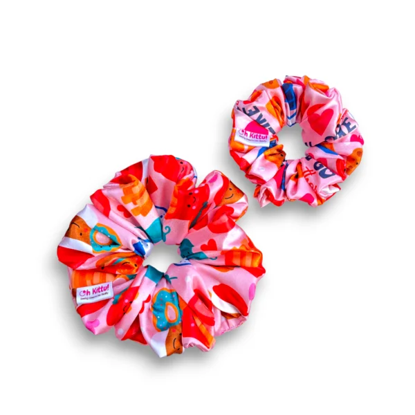 cartoon dessert print scrunchie