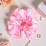 white satin scrunchie
