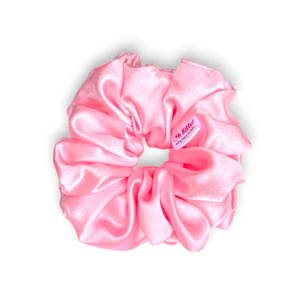 cotton candy satin scrunchie
