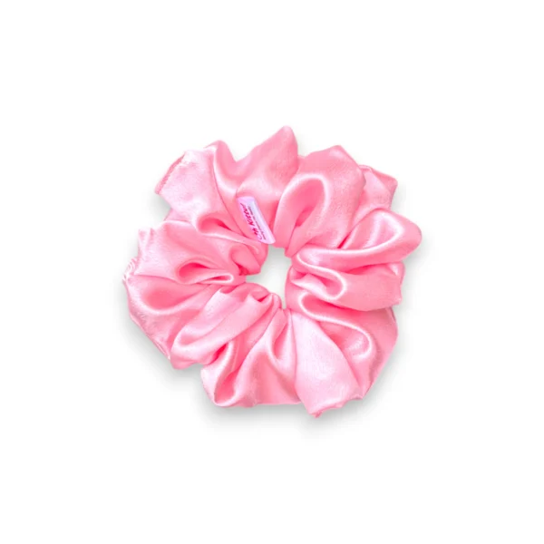 cotton candy satin scrunchie