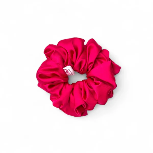 pink pop satin scrunchie