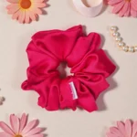 white satin scrunchie