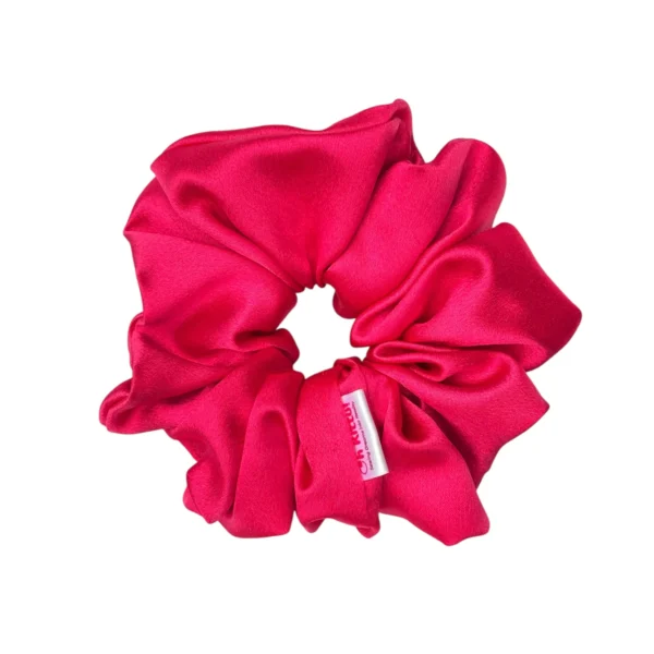 pink pop satin scrunchie