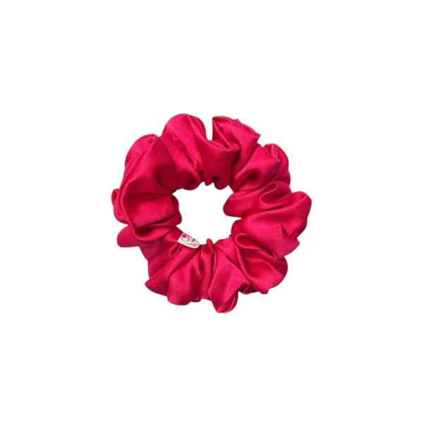 pink pop satin scrunchie