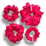 pink pop satin scrunchie